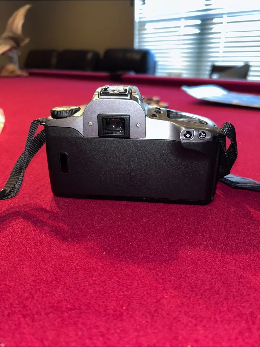 Canon Silver and Black DSLR with 35-80mm Lens